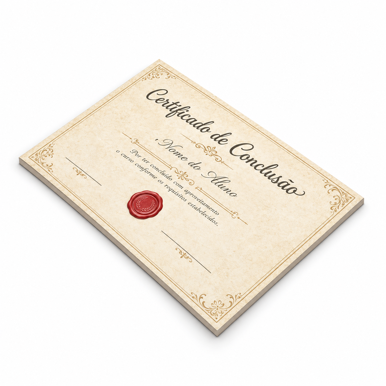 CERTIFICADOS - 300X210MM - APERGAMINHADO 240G SEM VERNIZ - 4X0