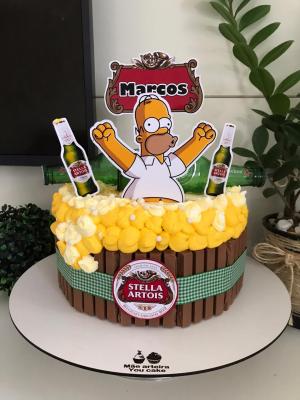 TOPO DE BOLO HOMER SIMPSON Papel fotográfico 180g  4X0   