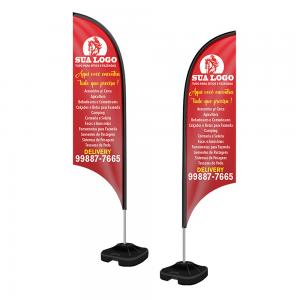 Wind Banner Completo G Tecido oxford 600x3000mm 4x4 (Colorido 2 lados). Sem verniz Costura overlock, Tamanho G, frente e verso somente tecido ALTURA MONTADO: 3,00 METROS G